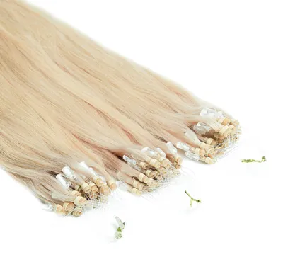 Obrázok produktu pre Microring Extensions Pravé vlasy #10/1 Svetlo-svetlo blond Popolavé 0,5 g