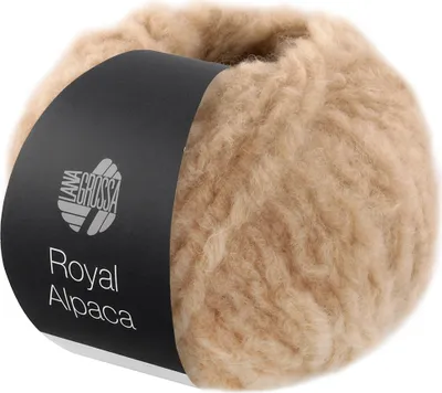 Produktbild von Lana Grossa ROYAL ALPACA Voluminöses Effektgarn aus den feinsten Alpaka Fasern Farbe 011 - Beige