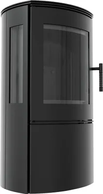 Produktbild von Kaminofen aus Stahl KRATKI FALCON VIEW Ø 150 10 kW schwarz Verkleidung