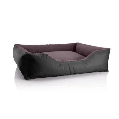 Obrázek produktu pro Pelíšek pro psy TEDDY, pohovka pro psy, (XL) cca 100x85x23cm, BLACK-FIELD (černá/hnědá)