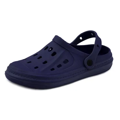 Produktbild von EVA Clogs Herren | Leichte Gartenschuhe Badeschuhe | Freizeit Clogs mit Fersenriemen | Strand Pool Alltag | Navy 44