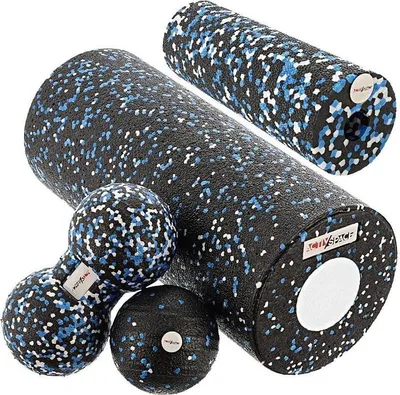 Produktbild von 5-in-1 CrossFit-Massageset, EPP-Rollball – blau