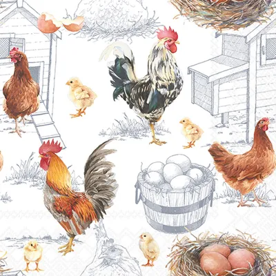 Produktbild von Ambiente Servietten Hühnchen RM 33 cm