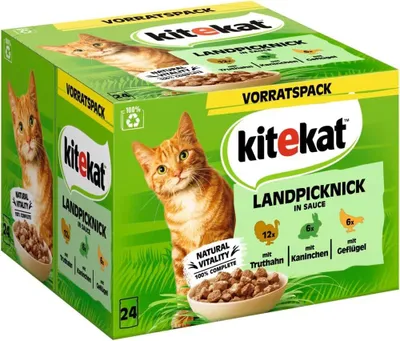 Produktbild von KITEKAT Portionsbeutel Multipack Vorratspack Landpicknick in Sauce 24x85g