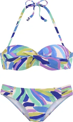 Produktbild von s.Oliver Bügel-Bandeau-Bikini blau-grün Größe 40 Cup C