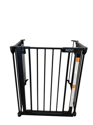 Produktbild von Novi Sicherheitsgitter – 3-teiliges Tür- und Treppengitter, Schraubmontage, 60–203 cm, 76 cm Höhe, Trio Black