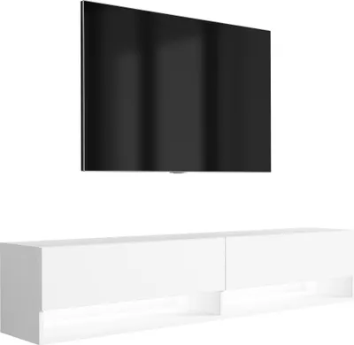 Immagine prodotto di Lavagna TV 170 cm bianco opaco, LED bianco, 170 × 32 × 34 cm