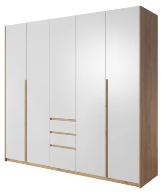 Produktbild von Kleiderschrank, Weiß + Goldene Eiche, 225 x 213,5 x 60 cm