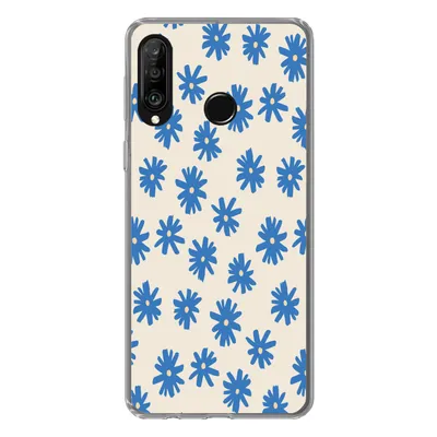 Produktbild von MuchoWow® Handyhülle Schutzhülle Hülle für Huawei P30 Lite Blume - Muster - Minimalismus Silikon Softcase Handy Hülle - Handyhülle