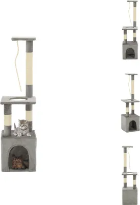 Produktbild von vidaXL Katzen-Kratzbaum mit Sisal-Kratzsäulen 109 cm Grau -  Kratzbäume