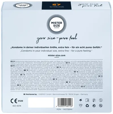 Immagine prodotto di Mister Size 57 mm 36 preservativi