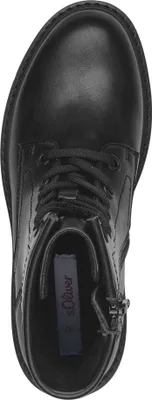 Obrázek produktu pro s.Oliver dámské kotníkové boty Combat Boot Matt Brush Metallic 5-25241-43, velikost:39 EU, barva:Black