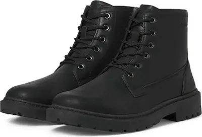 Produktbild von Jack & Jones 12287782_212_45, Stiefel, Schwarz, Anthrazit, Rundzeh, Schnürverschluss, Draußen, Gummi