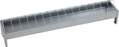 Produktbild von Kerbl Futtertrog verzinkt, 75 cm lang 10 cm breit, für Hennen
