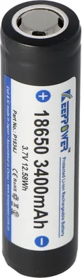 Produktbild von Keeppower 18650 3400mAh 3,7V Li-Ion-Akku geschützt Flat Top 67,8x18,6mm