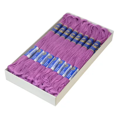 Produktbild von 24 Docken Stickgarn je ca. 8m / Sticktwist 100% Baumwolle Stickerei verschiedene Farbwahl, Farbe :4342 mittelviolett