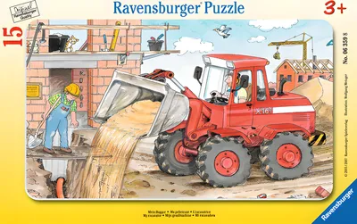 Immagine prodotto di Ravensburger Puzzle Mein Bagger, Rahmenpuzzle, Kinderpuzzle, Legespiel, Kinder Spiel, Puzzlespiel, 15 Teile, 06359 8