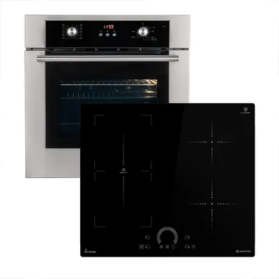 Produktbild von Herdset: 60cm Einbaubackofen BO8810SS + 60cm Induktionskochfeld IH85901FZ | Heißluft | Teleskopauszüge | Automatik-Timer | 2-fach Wärmeschutzverglasung | Kindersicherung | SET8810IH592FZ