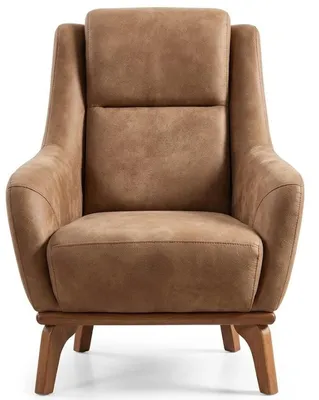 Obrázek produktu pro Křeslo, hnědé barvy. Minimalistický design, moderní styl, pohodlné, měkké