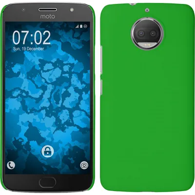 Produktbild von PhoneNatic Case kompatibel mit Lenovo Moto G5s Plus - Hülle grün gummiert Hard-case Cover