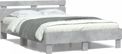 Immagine prodotto di Maison Exclusive - Giroletto con Testiera e LED Grigio Cemento 120x200 cm