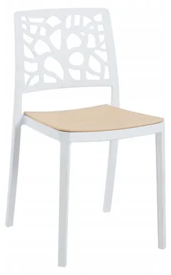 Obrázek produktu pro Zahradní židle NOVARA - bílá / béžová