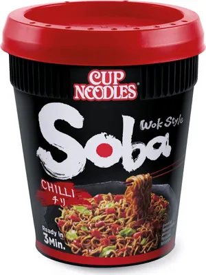 Produktbild von Nissin Cup Noodles Soba Chili Wok Style Instant Nudelgericht 92g