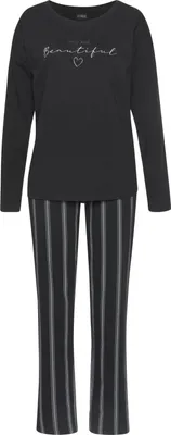 Produktbild von Vivance Dreams Pyjama 2 -teilig schwarz-gestreift Größe 36/38