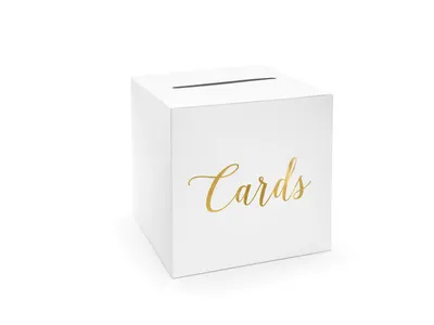 Immagine prodotto di Scatola di carta matrimonio 24cm, bianco/oro