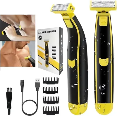 Produktbild von Minicee Elektrischer Herrenrasierer – Nass & Trocken, Bodygroomer & Barttrimmer mit Aufsätzen