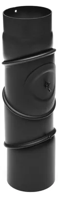 Produktbild von Raik Basic Multibogen 200mm schwarz mit Tür – 4teilig für Rauchrohr / Ofenrohr