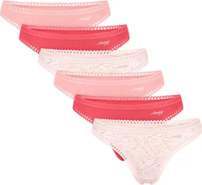 Produktbild von sloggi 6er Pack GO Crush String Komfortabel und atmungsaktiv, Zierborte an den Säumen, Im praktischen Mehrfachpack