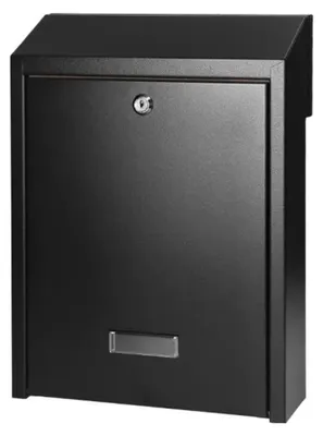 ORNO Briefkasten FIJI schwarz, Durchwurf, Stahl