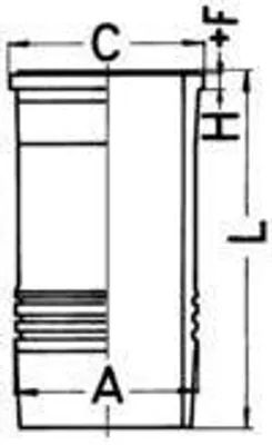 Produktbild von KOLBENSCHMIDT Zylinderlaufbuchse 89926110 für VOLVO FH16 13,2mm 288mm 166mm