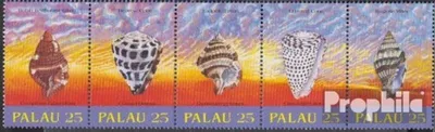 Produktbild von Briefmarken Palau-Inseln 1989 Mi 273-277 Fünferstreifen (kompl.Ausg.) postfrisch Meeresschnecken