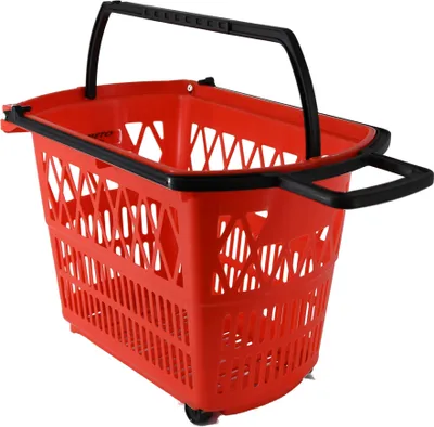 Produktbild von METO Einkaufskorb mit Tragegriffen 28 Liter rot