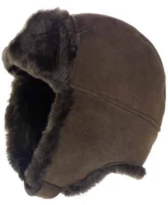 Produktbild von Pilotmütze Hut aus feinstem Merino Lammfell in 3 Farben