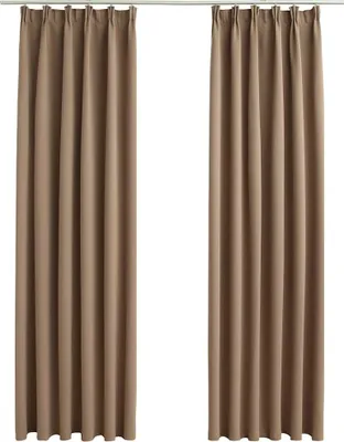 Obrázek produktu pro vidaXL Zatemňovací závěsy s háčky 2 ks. Taupe 140x225cm