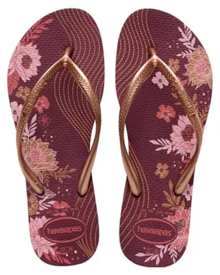 Productafbeelding van Havaianas Slim Organic dames slippers, paarse kleur (Soil), maat 33 EU