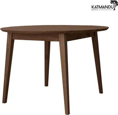 Produktbild von Orbetello Esstisch rund 110 cm Tabacco - Massiver Eichenholz-Tisch im minimalistischen Design