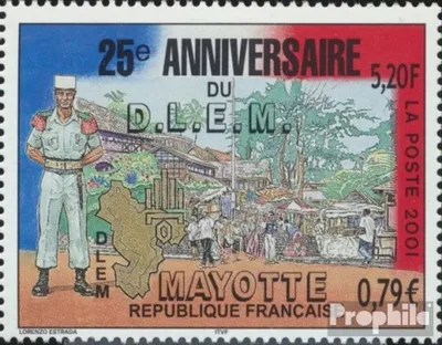 Produktbild von Briefmarken Mayotte 2001 Mi 101 (kompl.Ausg.) postfrisch DLEM