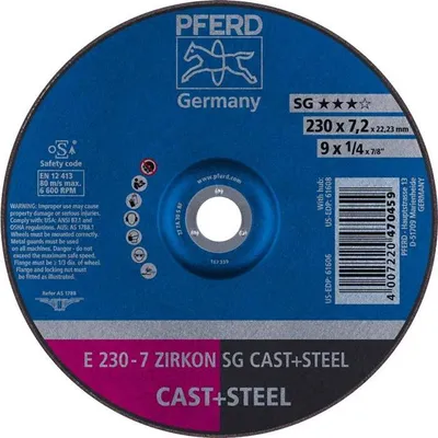 Produktbild von PFERD Grinding wheels ZIRKON SG CAST+STEEL, 10 Stück(e)