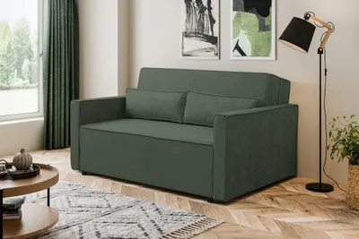 Produktbild von Schlafsofa VESSA 2-Sitzer ausklappbar Bettkasten 200x130 cm Grün