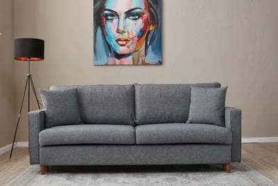 Immagine prodotto di Hanah Home, Eva - Grey, Divani letto, Divano letto a 3 posti, Grigio, Poliestere, 210 x 82 x 90 x  cm