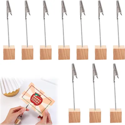 Image de Support pour photos - Lot de 10 - Bois