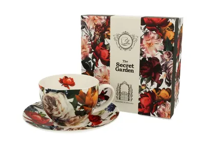 Produktbild von Tasse mit Untertasse "White Roses", ca. 270 ml