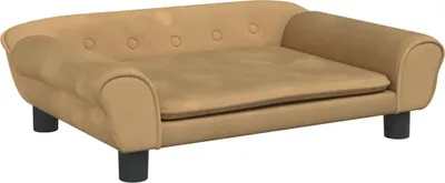 Obrázek produktu pro vidaXL Pelíšek pro psy hnědý 70x48x22 cm Velvet