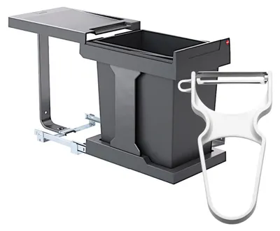 Image de Collecteur de déchets Hailo 3636001 Solo automatic 20 litres avec éplucheur 203025