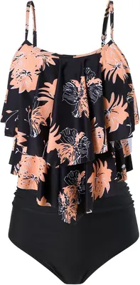 Produktbild von Tankini-Set, hohe Taille, Rüschen, für Strand