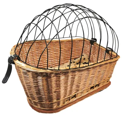 Produktbild von Red Loon Fahrradkorb Weidenkorb Katzenkorb aus Weide mit Gitter für Gepäckträger